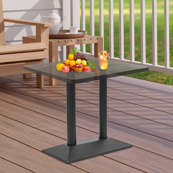 CNCEST Soporte de mesa de 72 cm, versión doble, color negro, con placa de base de 70 x 40 cm