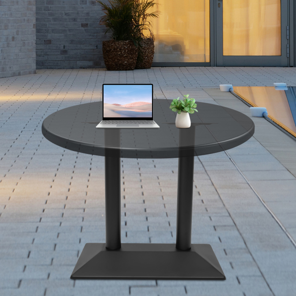 CNCEST Soporte de mesa de 72 cm, versión doble, color negro, con placa de base de 70 x 40 cm CNCEST Soporte de mesa de 72 cm, versión doble, color negro, con placa de base de 70 x 40 cm