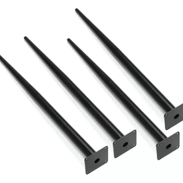 4 patas de mesa cónicas de metal inoxidable negro, altura 72 cm, diámetro 3,8 mm, patas para muebles de escritorio 4 patas de mesa cónicas de metal inoxidable negro, altura 72 cm, diámetro 3,8 mm, patas para muebles de escritorio