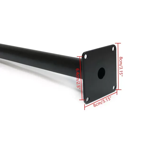 4 patas de mesa cónicas de metal inoxidable negro, altura 72 cm, diámetro 3,8 mm, patas para muebles de escritorio