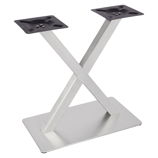 Patas de mesa de metal en forma de V, pie de mesa en X, color plateado, acero inoxidable, altura 70 cm/70 cm, forma de X 72 cm Patas de mesa de metal en forma de V, pie de mesa en X, color plateado, acero inoxidable, altura 70 cm/70 cm, forma de X 72 cm