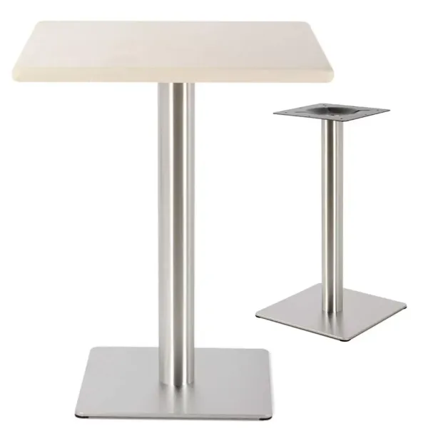 CNCEST Bastidor de mesa de 72 cm de acero inoxidable, color plateado, cuadrado