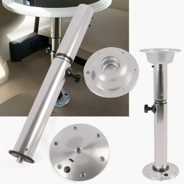 Pie de mesa, mesa de barco, mesa de cabina, soporte de mesa extraíble, altura ajustable, 565 mm - 720 mm, de aluminio + ABS