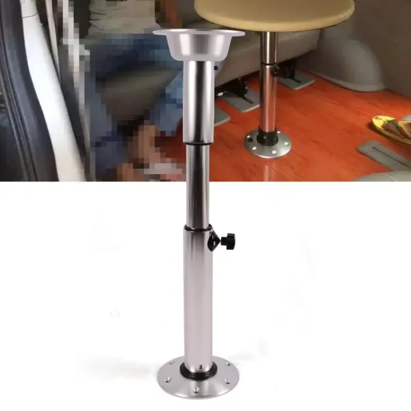 Pie de mesa, mesa de barco, mesa de cabina, soporte de mesa extraíble, altura ajustable, 565 mm - 720 mm, de aluminio + ABS