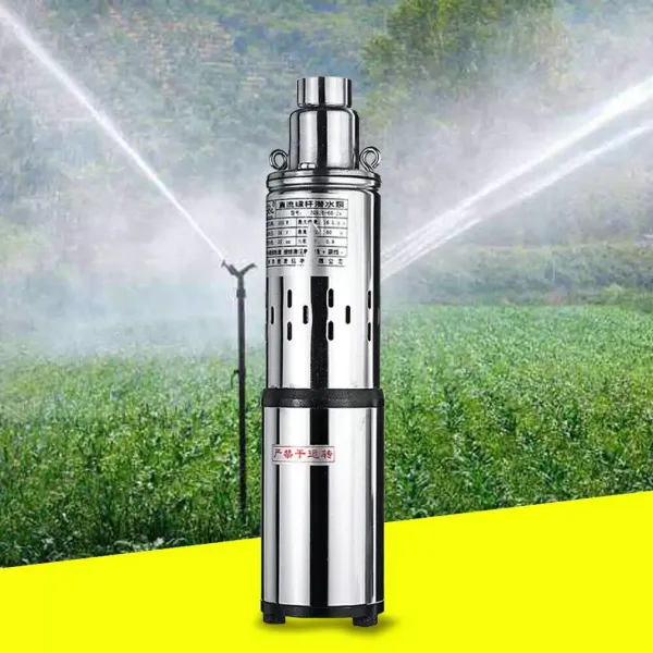 Bomba de agua sumergible, 24 V, 200 W, Carcasa de acero inoxidable, sumergible hasta 30 m