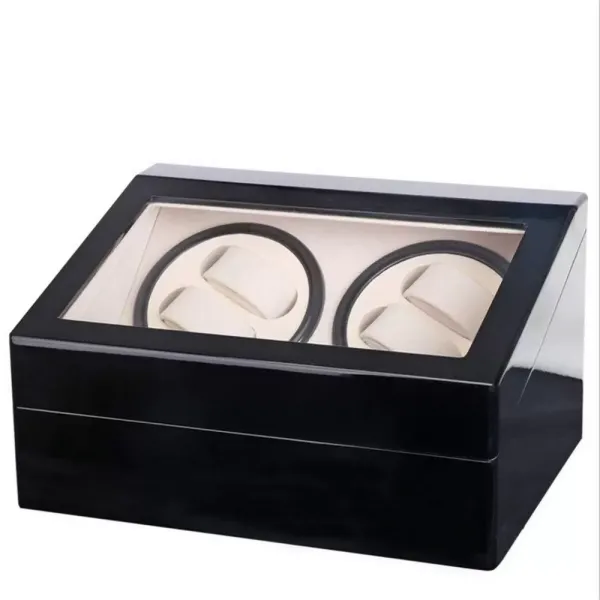 CNCEST Caja giratoria para relojes automáticos de lujo- caja de almacenamiento para relojes- silenciosa (4 + 6 relojes)
