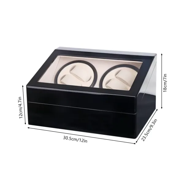 CNCEST Caja giratoria para relojes automáticos de lujo- caja de almacenamiento para relojes- silenciosa (4 + 6 relojes)
