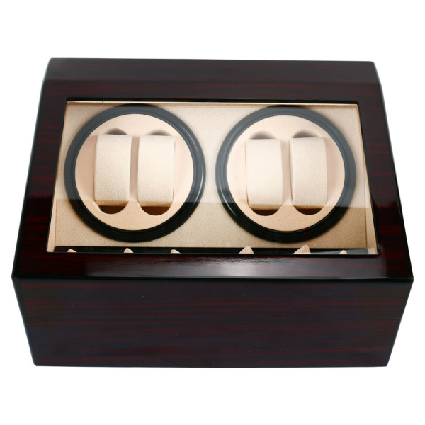 Expositor giratorio para relojes 4 + 6 relojes, caja de relojes de imitación madera Expositor giratorio para relojes 4 + 6 relojes, caja de relojes de imitación madera