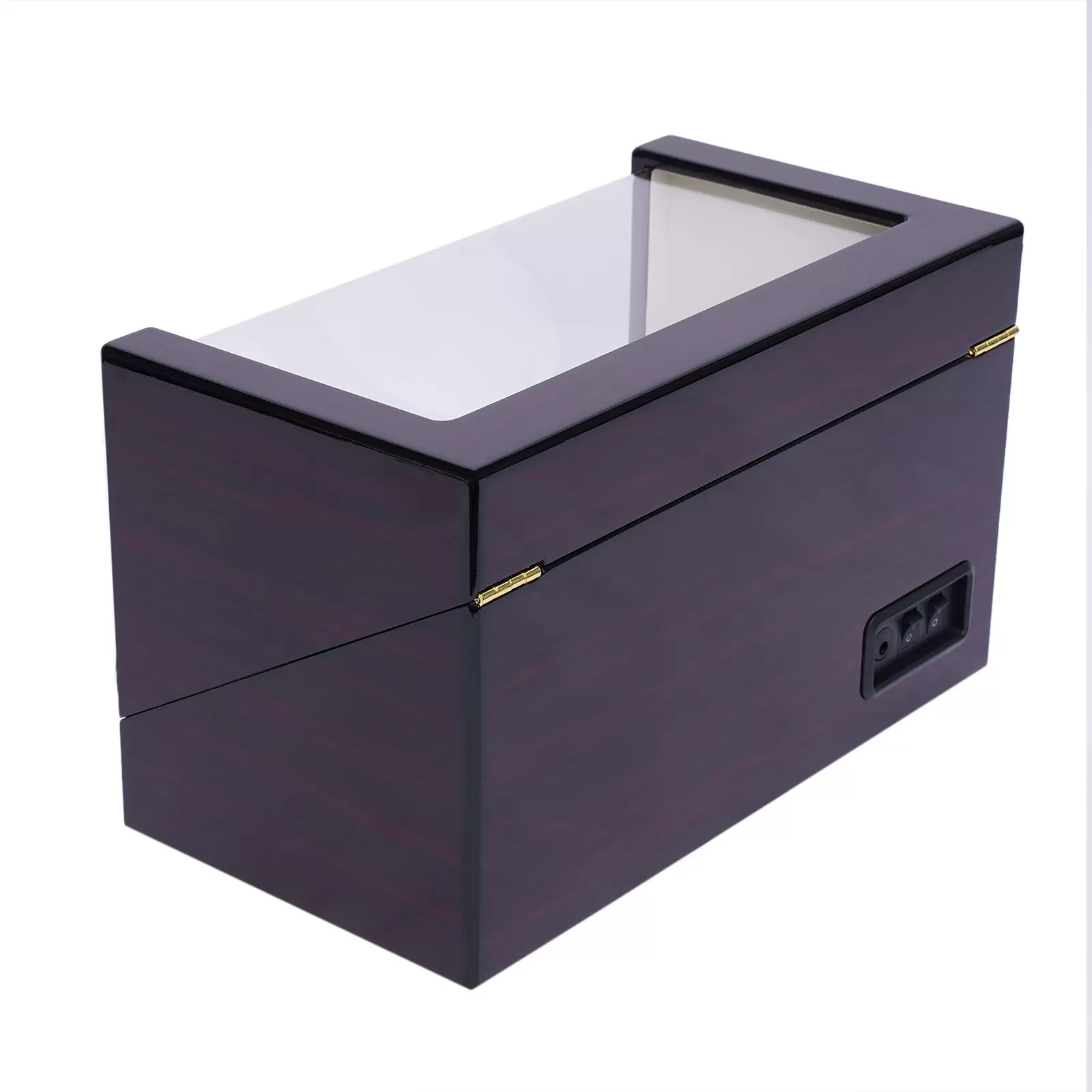 Caja giratoria para relojes automáticos, para 4 relojes, caja para guardar gafas, presentación con escaparate
