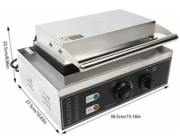 Gofrera de 220 V con mango y superficie antiadherente