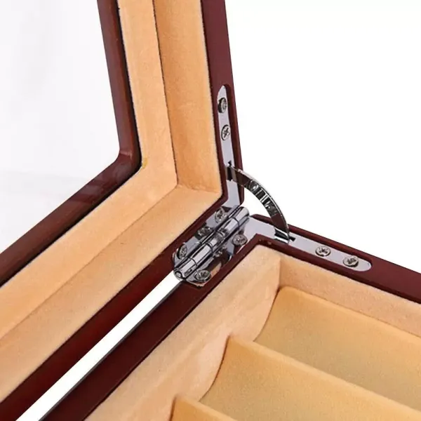 Vitrina de madera de 3 capas, pluma estilográfica, vitrina de almacenamiento para 34 ranuras Vitrina de madera de 3 capas, pluma estilográfica, vitrina de almacenamiento para 34 ranuras