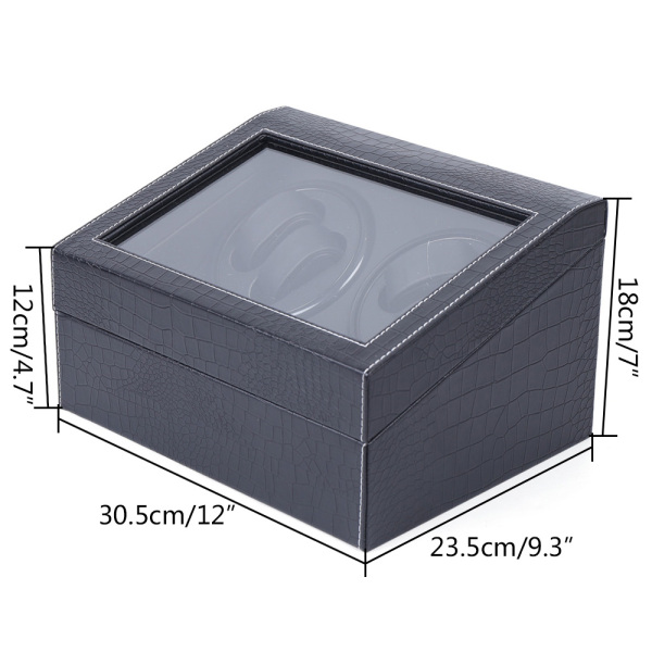 Expositor giratorio para relojes 4 + 6 relojes, caja de relojes de patrón de cocodrilo Expositor giratorio para relojes 4 + 6 relojes, caja de relojes de patrón de cocodrilo