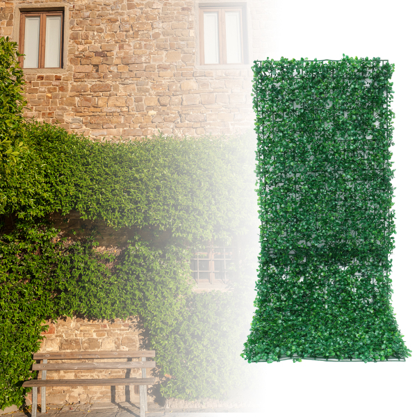12 unidades de setos artificiales, plantas de césped, pared de hiedra artificial