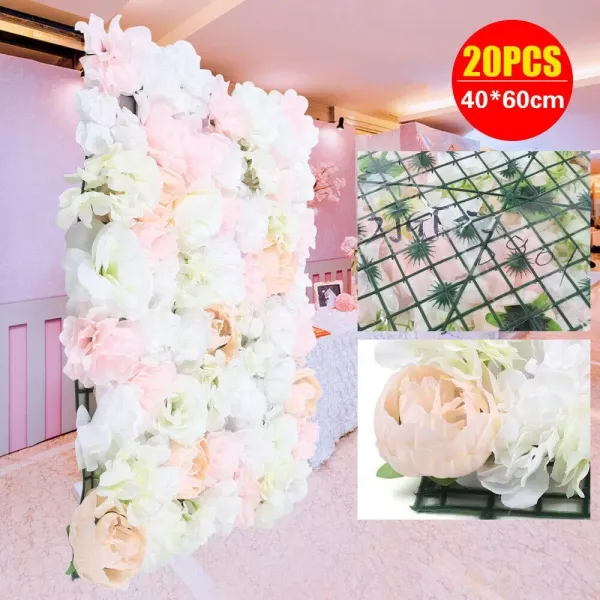 CNCEST  20 unidades Rosas de seda para decoración, fondo de boda