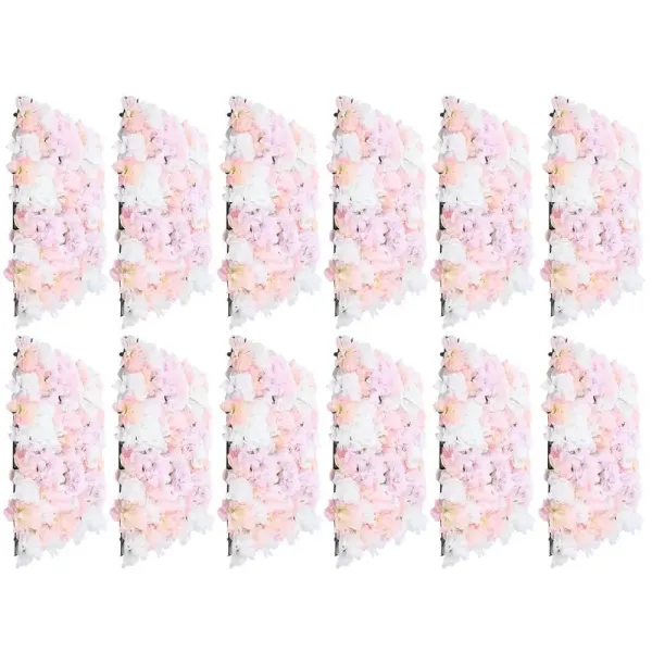 CNCEST Juego de 12 flores artificiales de pared para jardín, boda, fiesta, decoración