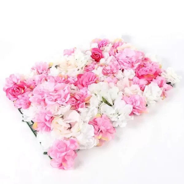 CNCEST 8 Piezas de Pared de Flores Artificiales- Pared de Rosas-champán Rosa para telón de Fondo- decoración de Pared de Boda CNCEST 8 Piezas de Pared de Flores Artificiales- Pared de Rosas-champán Rosa para telón de Fondo- decoración de Pared de Boda