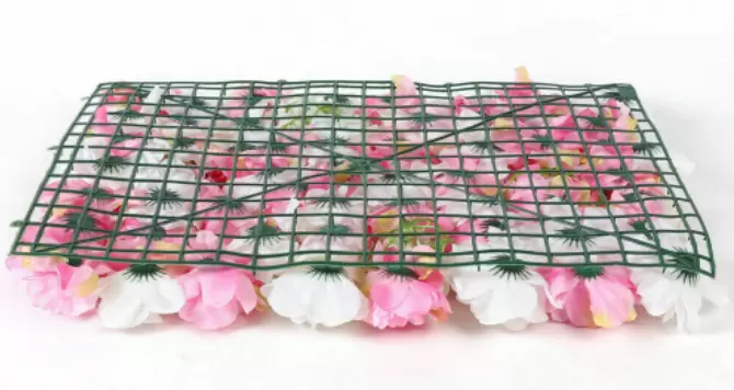 CNCEST 8 Piezas de Pared de Flores Artificiales- Pared de Rosas-champán Rosa para telón de Fondo- decoración de Pared de Boda