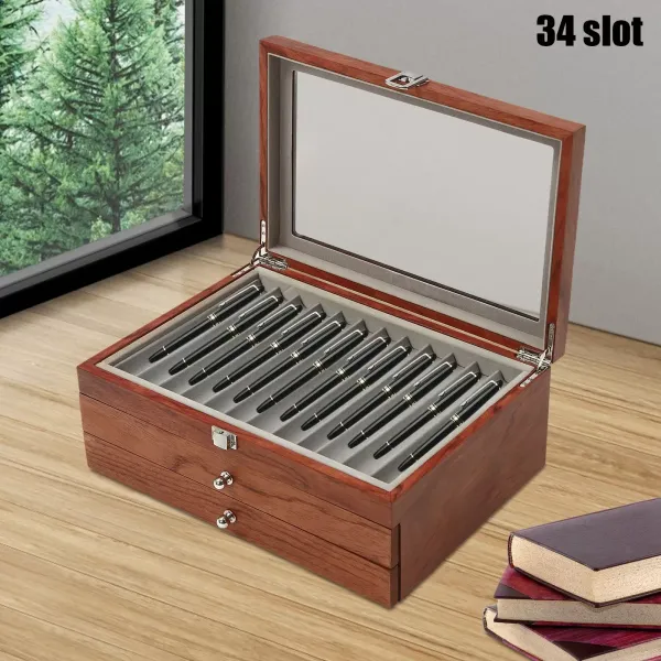 Caja portalápices con vitrina- 3 capas- vitrina de madera(madera de rosa) Caja portalápices con vitrina- 3 capas- vitrina de madera(madera de rosa)