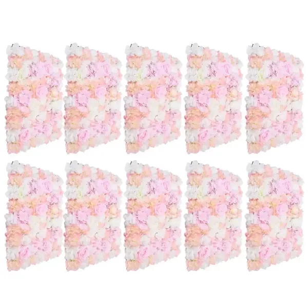 Pared de flores artificiales de hortensia rosa para pared, flores de seda, para jardín, boda, evento, lugar principal, fiesta, (rosa)