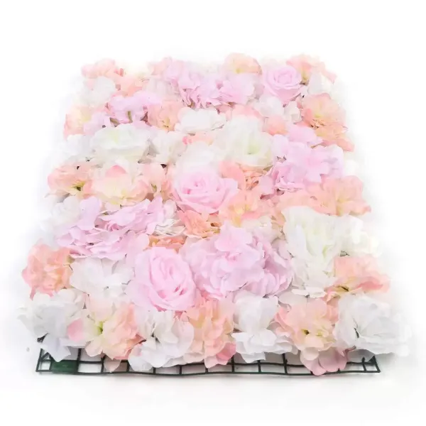 Pared de flores artificiales de hortensia rosa para pared, flores de seda, para jardín, boda, evento, lugar principal, fiesta, (rosa)