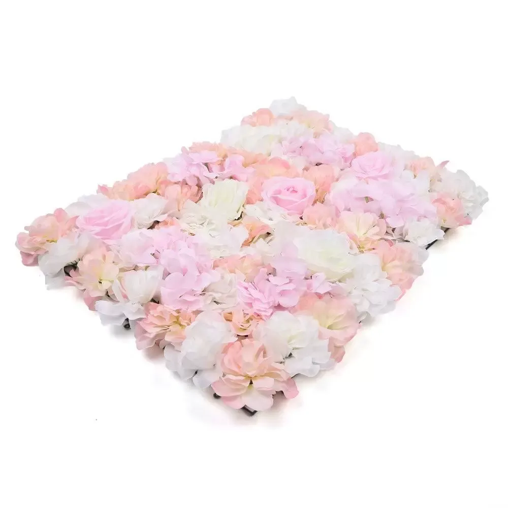 Pared de flores artificiales de hortensia rosa para pared, flores de seda, para jardín, boda, evento, lugar principal, fiesta, (rosa)