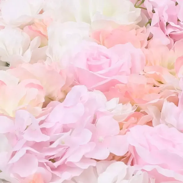 Pared de flores artificiales de hortensia rosa para pared, flores de seda, para jardín, boda, evento, lugar principal, fiesta, (rosa)