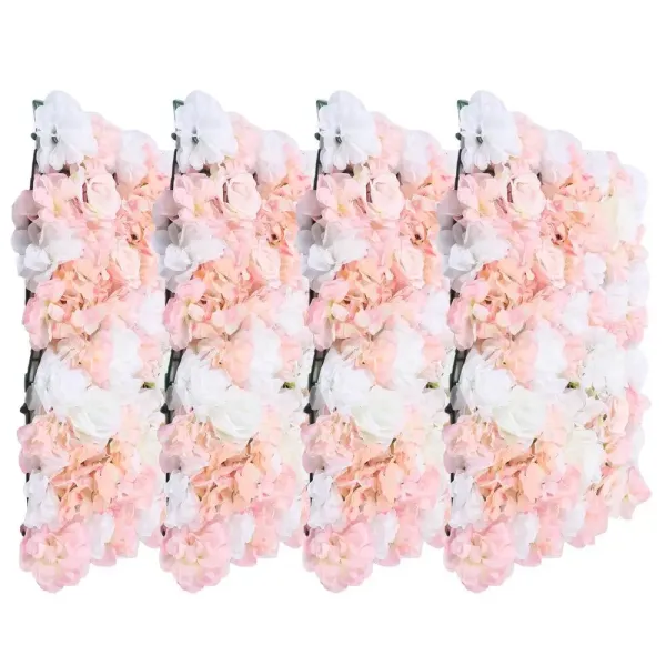 4 unidades, Placas de pared con flores de rosa, 60 x 40 cm, para fondo, bodas, fiestas, decoración