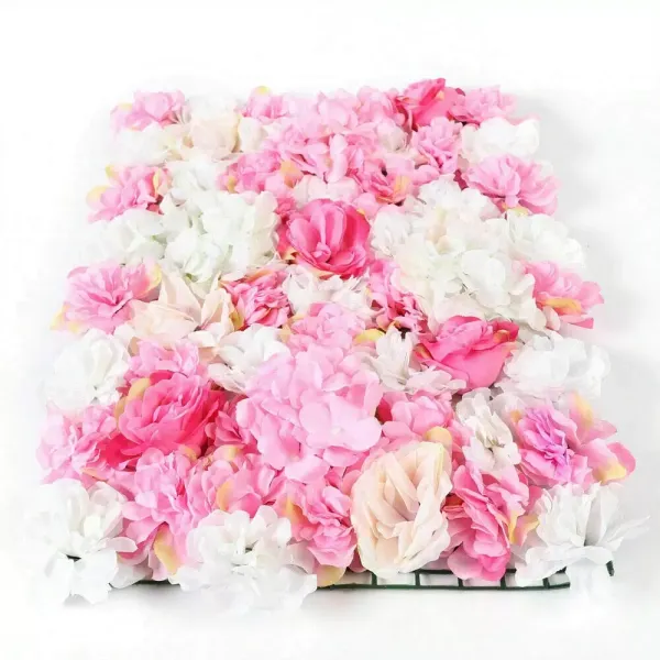 15 piezas de flores artificiales de seda para pared de bodas, decoración de fondo Venue (60 x 40 x 7 cm) 15 piezas de flores artificiales de seda para pared de bodas, decoración de fondo Venue (60 x 40 x 7 cm)