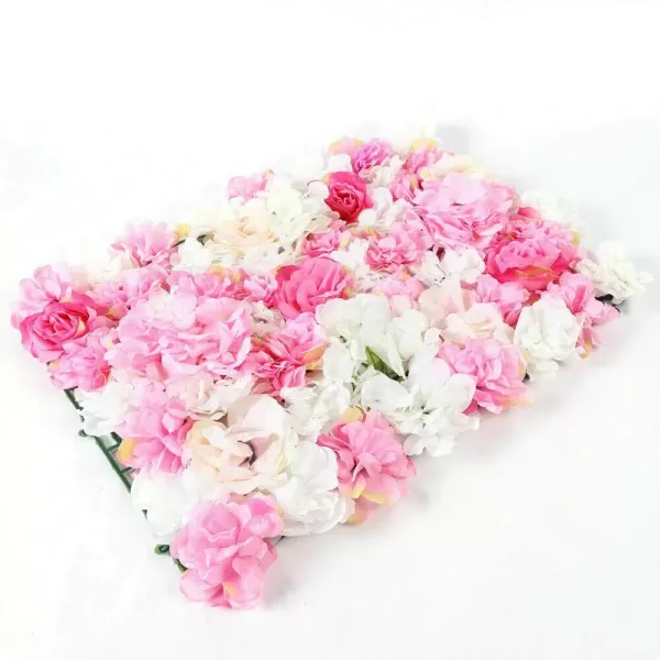 15 piezas de flores artificiales de seda para pared de bodas, decoración de fondo Venue (60 x 40 x 7 cm) 15 piezas de flores artificiales de seda para pared de bodas, decoración de fondo Venue (60 x 40 x 7 cm)