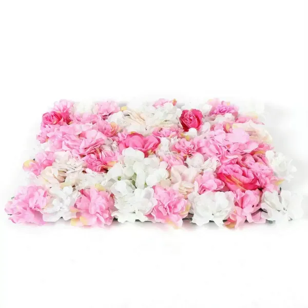 15 piezas de flores artificiales de seda para pared de bodas, decoración de fondo Venue (60 x 40 x 7 cm) 15 piezas de flores artificiales de seda para pared de bodas, decoración de fondo Venue (60 x 40 x 7 cm)