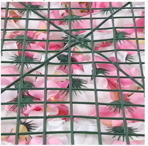 15 piezas de flores artificiales de seda para pared de bodas, decoración de fondo Venue (60 x 40 x 7 cm)