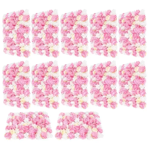 12 x flores artificiales de seda para pared de rosas, decoración DIY para bodas, calle, panel de 40 x 60 cm