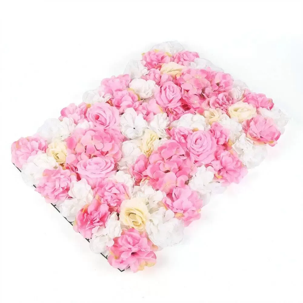 12 x flores artificiales de seda para pared de rosas, decoración DIY para bodas, calle, panel de 40 x 60 cm