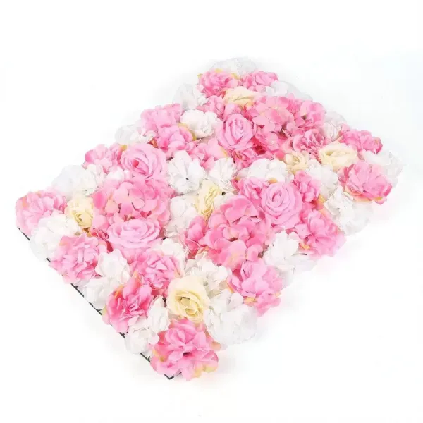 12 x flores artificiales de seda para pared de rosas, decoración DIY para bodas, calle, panel de 40 x 60 cm