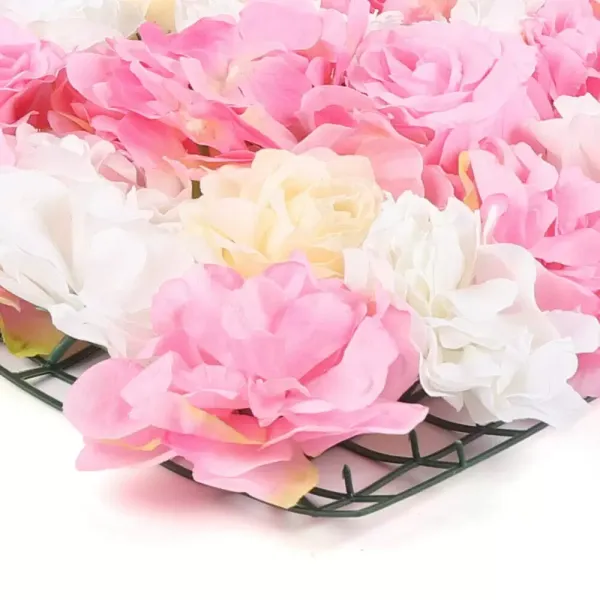 12 x flores artificiales de seda para pared de rosas, decoración DIY para bodas, calle, panel de 40 x 60 cm
