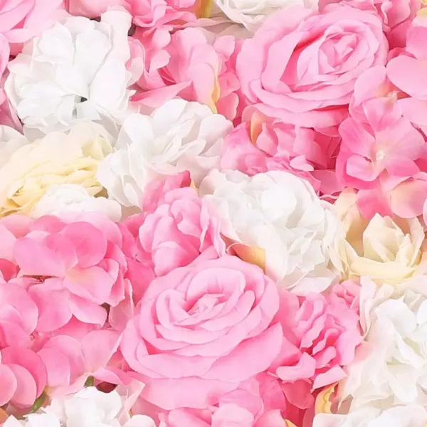 12 x flores artificiales de seda para pared de rosas, decoración DIY para bodas, calle, panel de 40 x 60 cm