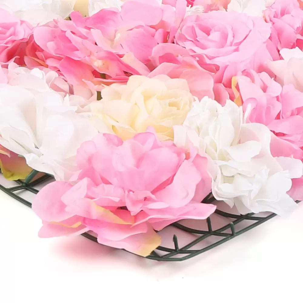 12 x flores artificiales de seda para pared de rosas, decoración DIY para bodas, calle, panel de 40 x 60 cm
