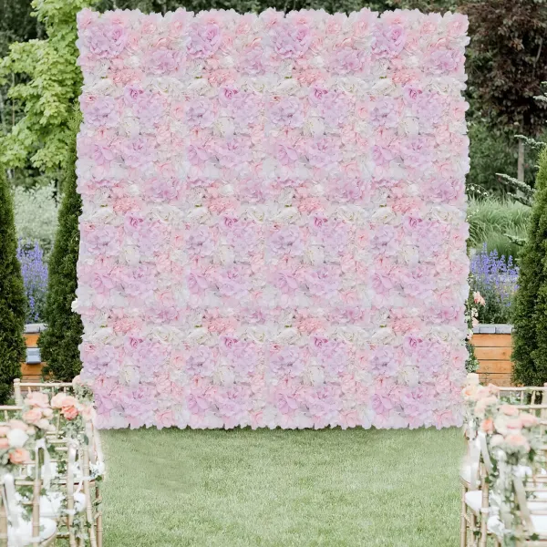 12 paneles de rosas artificiales para decoración de pared, 40 x 60 cm, rosa hortensia rosa claro 12 paneles de rosas artificiales para decoración de pared, 40 x 60 cm, rosa hortensia rosa claro