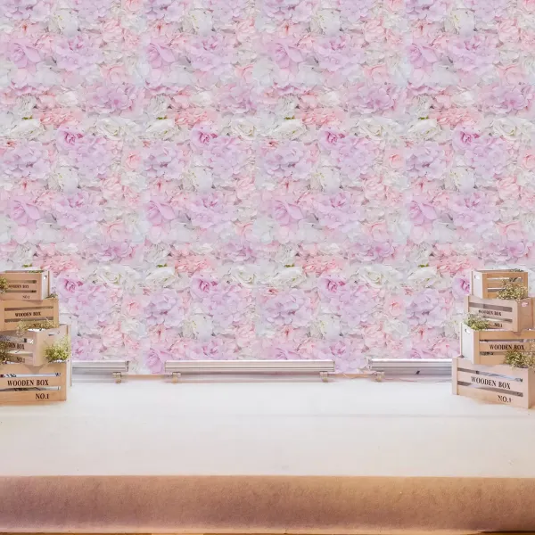 12 paneles de rosas artificiales para decoración de pared, 40 x 60 cm, rosa hortensia rosa claro 12 paneles de rosas artificiales para decoración de pared, 40 x 60 cm, rosa hortensia rosa claro