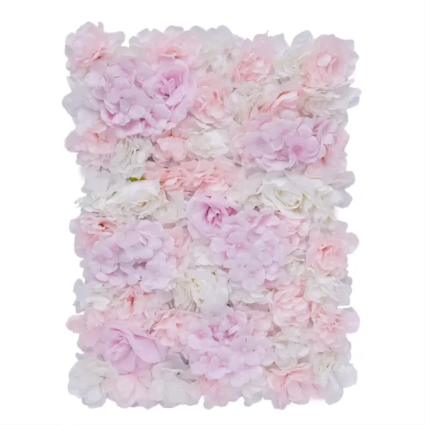 12 paneles de rosas artificiales para decoración de pared, 40 x 60 cm, rosa hortensia rosa claro 12 paneles de rosas artificiales para decoración de pared, 40 x 60 cm, rosa hortensia rosa claro