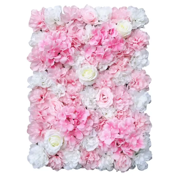 CNCEST 12 piezas de pared de flores de plantas (40 * 60 cm) dalia blanca + champán profundo, para boda