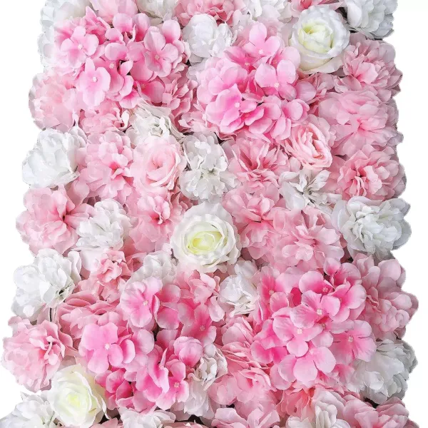 CNCEST 12 piezas de pared de flores de plantas (40 * 60 cm) dalia blanca + champán profundo, para boda