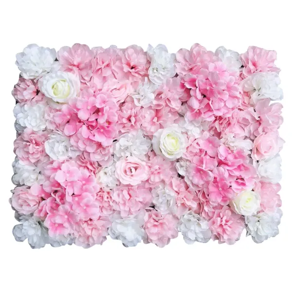 CNCEST 12 piezas de pared de flores de plantas (40 * 60 cm) dalia blanca + champán profundo, para boda