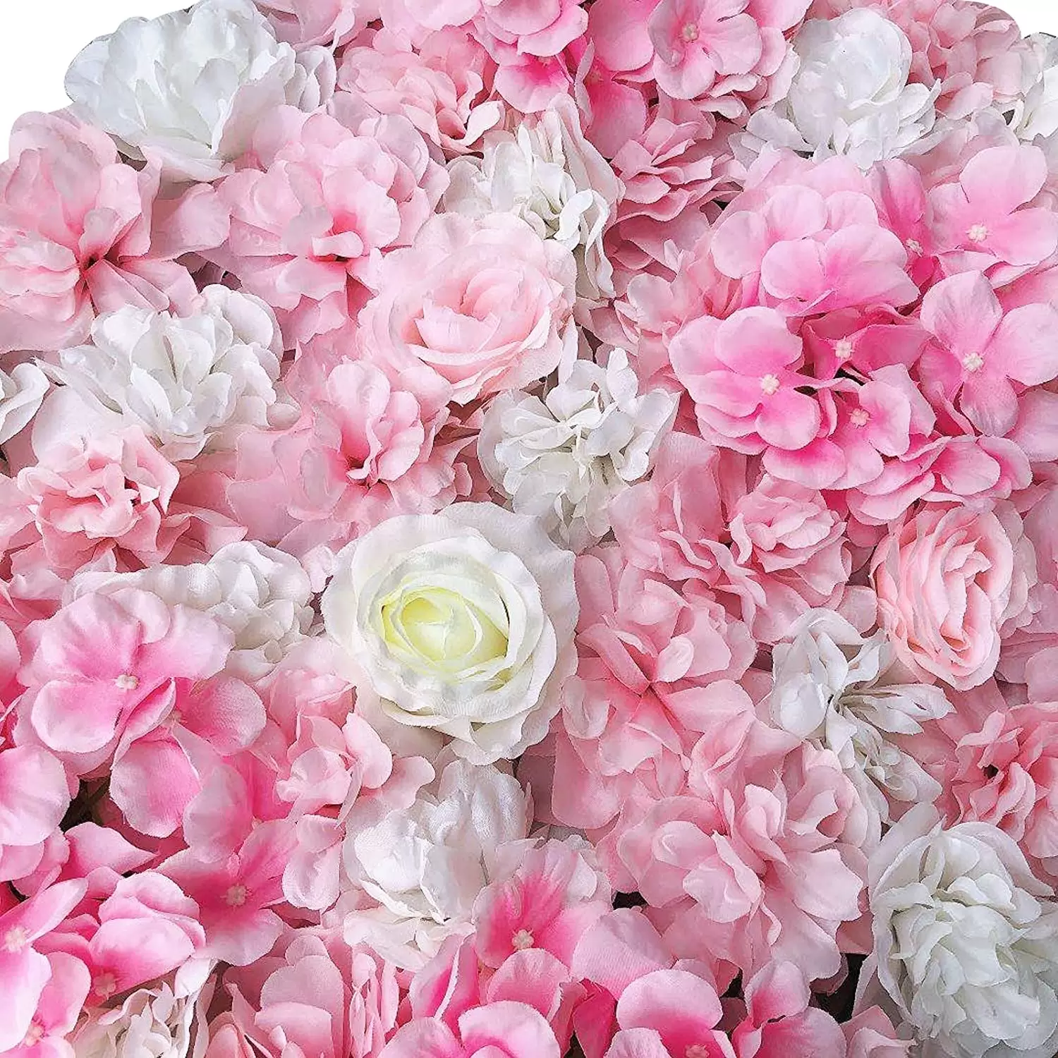 CNCEST 12 piezas de pared de flores de plantas (40 * 60 cm) dalia blanca + champán profundo, para boda