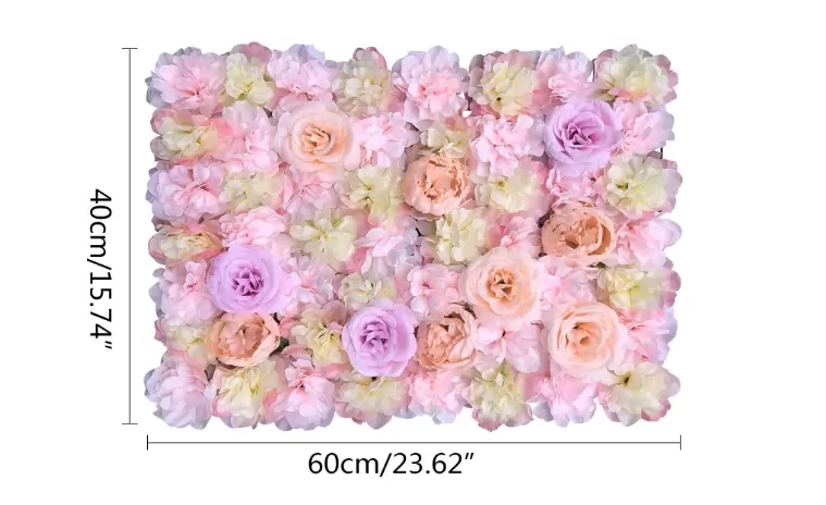 5 x Pared de flores artificiales Pared de rosas Fondo de calle de boda DIY