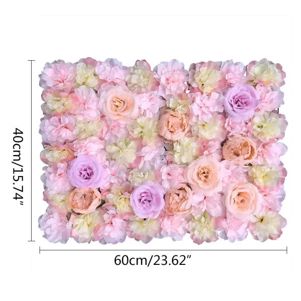 5 x Pared de flores artificiales Pared de rosas Fondo de calle de boda DIY