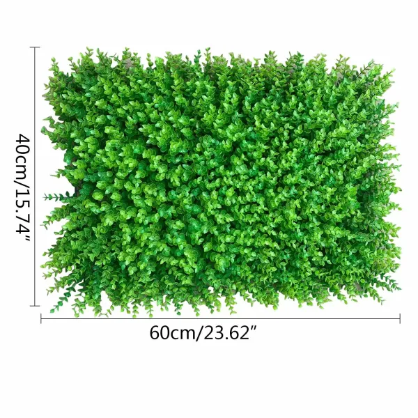 CNCEST 12 piezas de alfombra de plantas artificiales, Panel de plantas, alfombra verde, césped de pared de 60x40cm CNCEST 12 piezas de alfombra de plantas artificiales, Panel de plantas, alfombra verde, césped de pared de 60x40cm