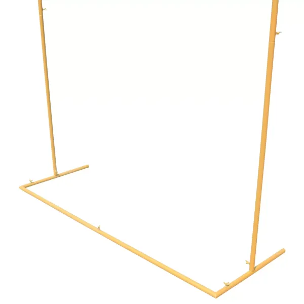 Kit de Arco de Globo Cuadrado de Metal Dorado Desmontable