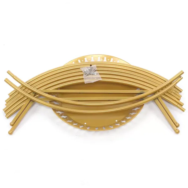 Arco de boda con 2 anillos y soporte para tartas, estante para flores, diámetro de 80 cm