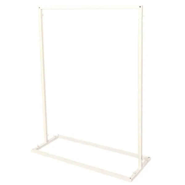 Arco de hierro para boda, cuadrado, exterior interior, marco de metal para fondo de boda, para cumpleaños, fiestas, decoración (blanco, 1 × 0,75 m)